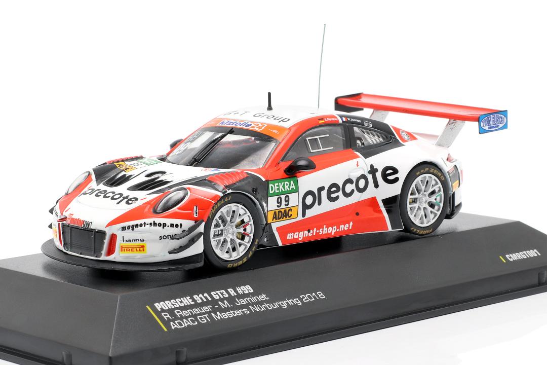 Porsche 911 GT3 R #99 ADAC GT Masters Nurburgring 2018 cu vitrina plexiglass - 1/43 CMR