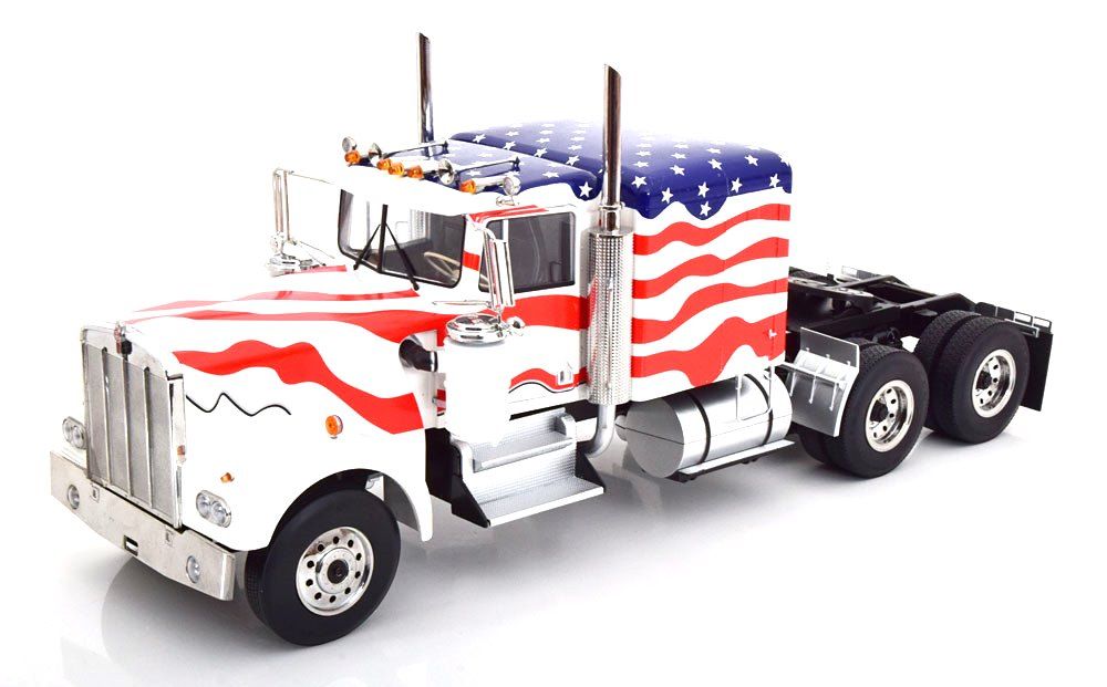 Camion Kenworth W900 stars and stripes white/red/blue - 1/18 Road Kings