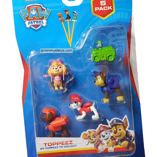 SET 5 Figurine Paw Patrol - Toppeez (pentru pixuri/creioane)