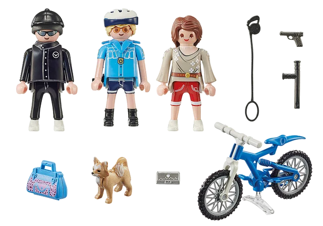 Playmobil City Action Police 70573 - Politist pe bicicleta si hot