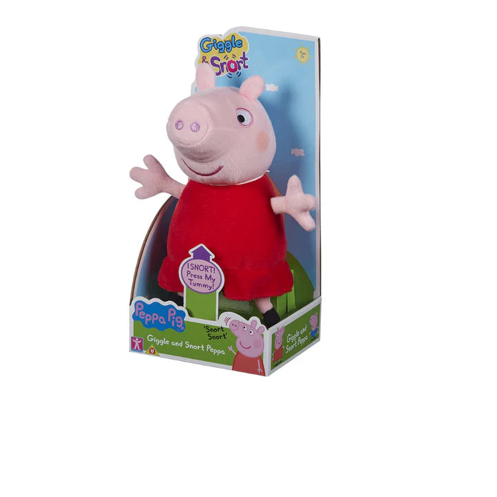 Figurina de plus Peppa Pig care rade si sforaie 20cm