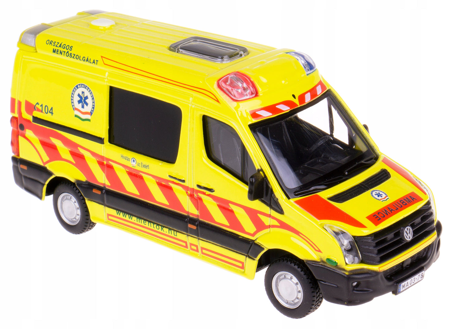 Mercedes Sprinter galben Emergency - 1/50 Bburago