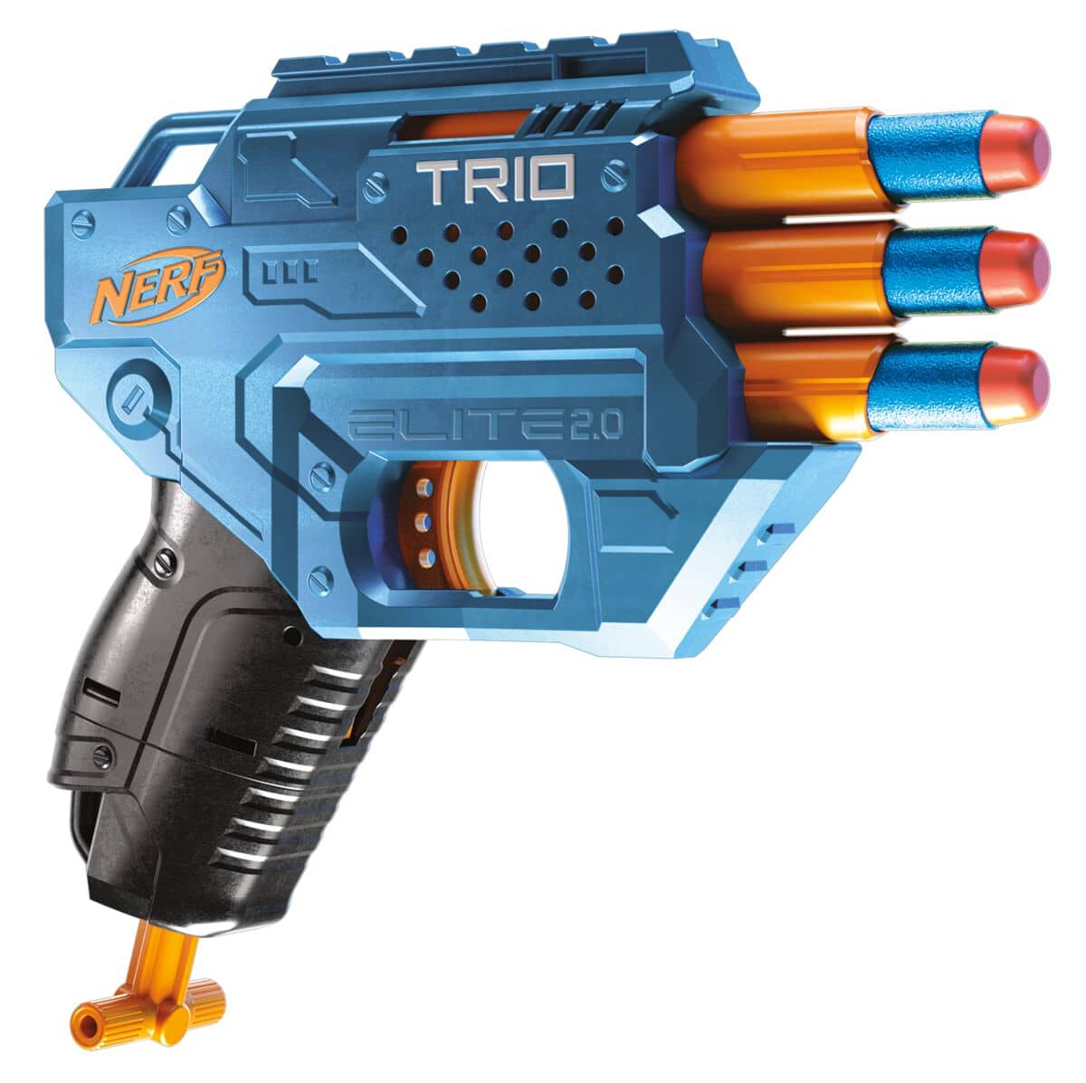 Pistol Nerf Elite 2.0 Trio TD-3 cu 6 gloante