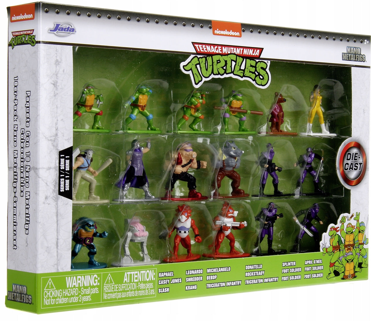 Set 18 figurine metalice 4cm Teenage Mutant Ninja Turtles - JADA