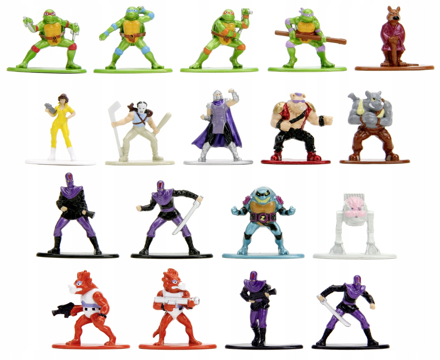 Set 18 figurine metalice 4cm Teenage Mutant Ninja Turtles - JADA