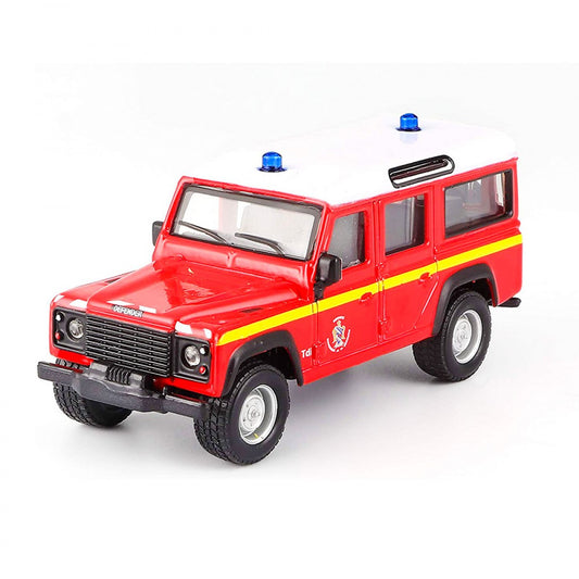 Land Rover Defender 110 rosu/alb Emergency - 1/50 Bburago