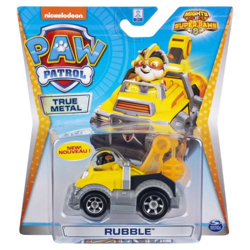 Masinuta Rubble Mighty Pups Super Paws 8cm - Paw Patrol