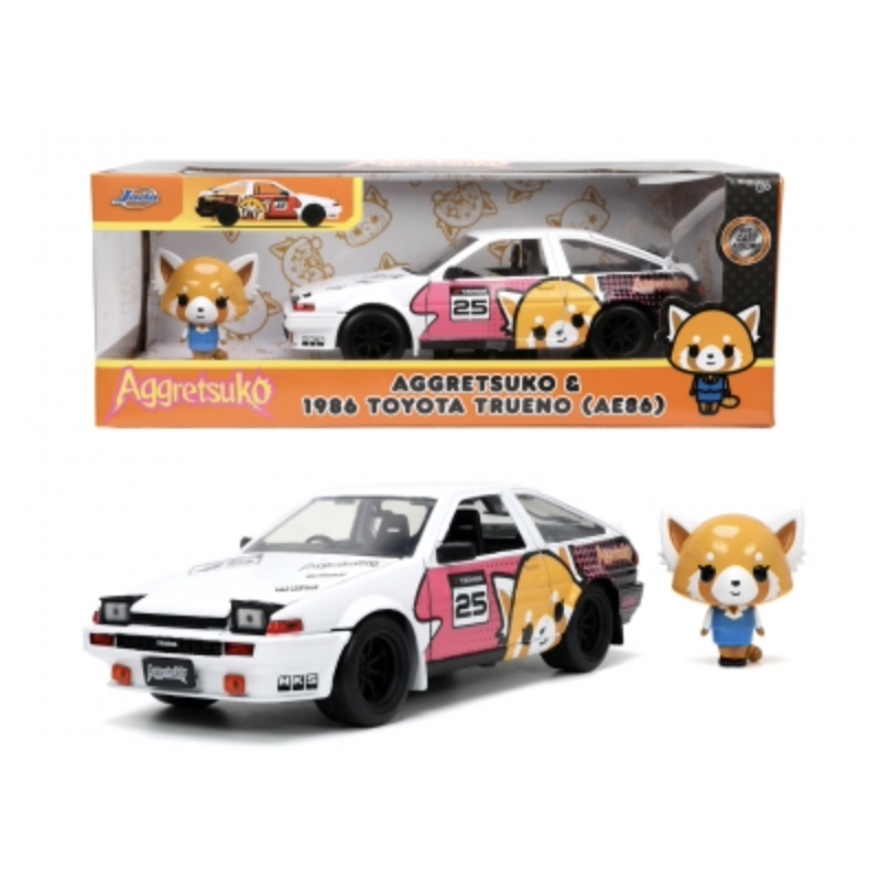 Toyota Trueno 1986 si figurina Aggretsuko - 1/24 Jada