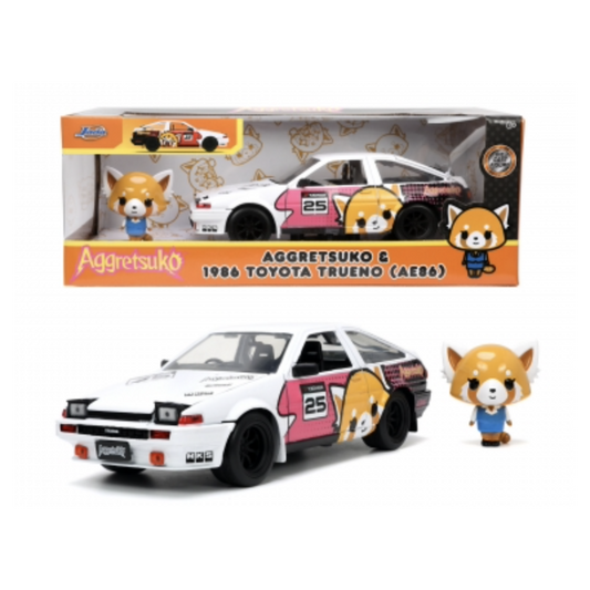 Toyota Trueno 1986 si figurina Aggretsuko - 1/24 Jada