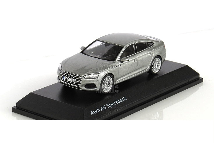 Audi A5 Sportback Florett Silver cu vitrina plexiglass - 1/43 Spark