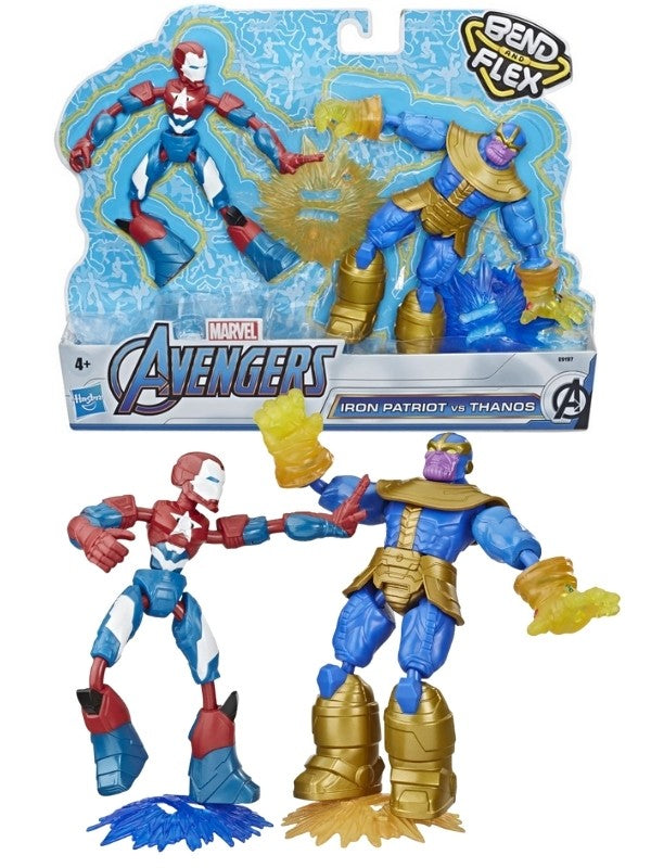 SET 2 Figurine Bend and Flex - Iron Patriot si Thanos 15cm