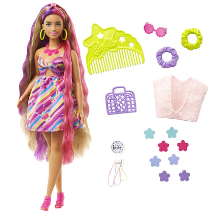 Papusa Barbie satena Totally hair - Mattel