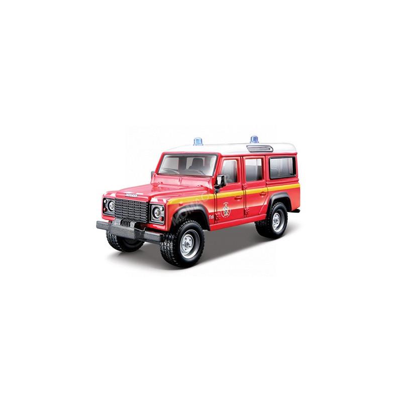 Land Rover Defender 110 rosu/alb Emergency - 1/50 Bburago