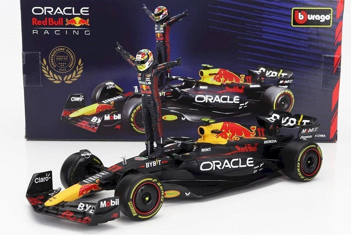 Formula 1 Red Bull Racing RB19 2023 #11 cu figurina Sergio Perez - 1/24 Bburago