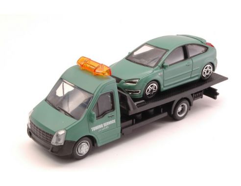 Set 2 masinute Flatbed Transport (verde) - 1/43 Bburago