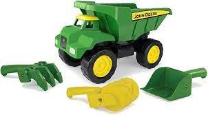 Basculanta John Deere, cu ustensile pentru nisip, 38 cm