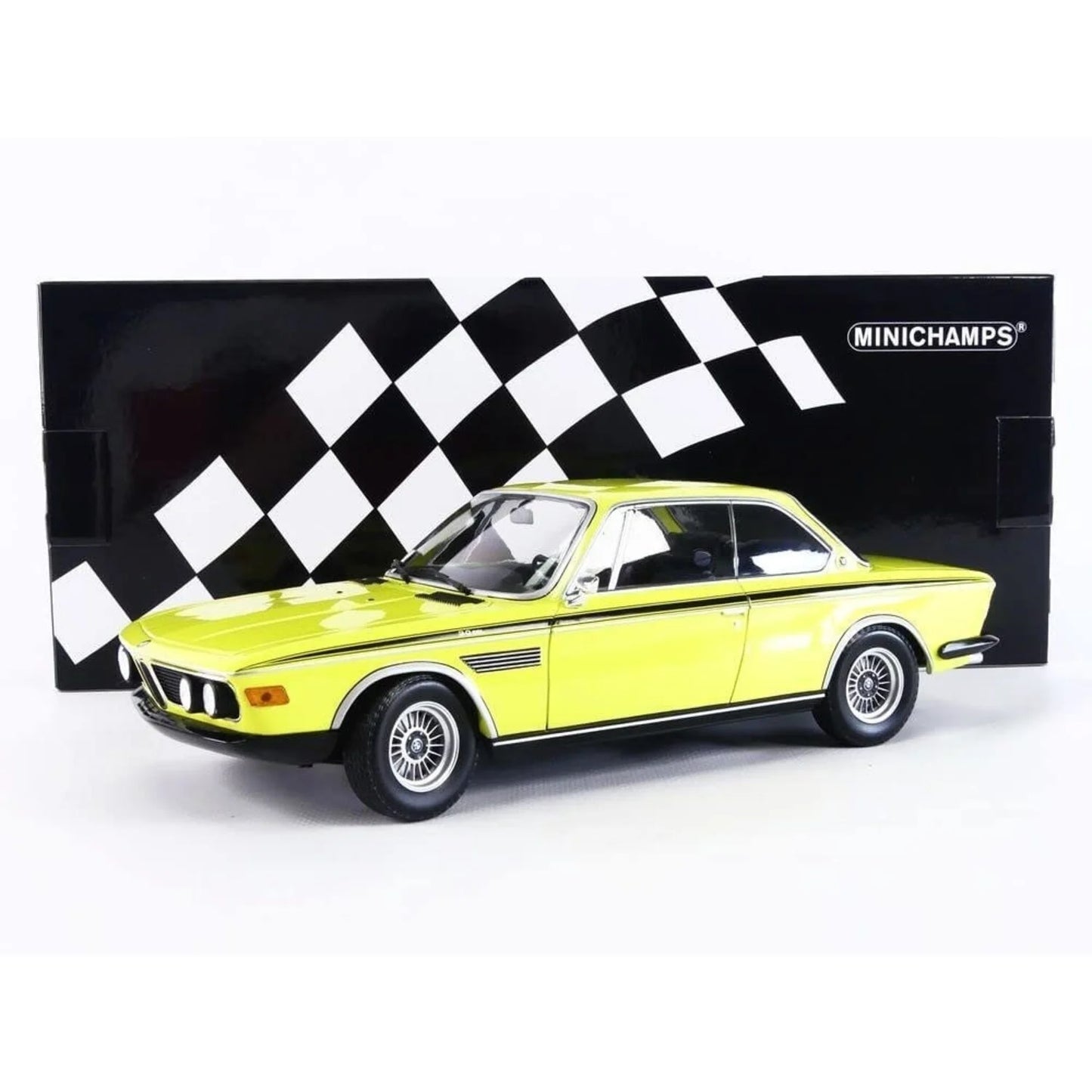 BMW 3.0 CSL 1971 galben 1/600 pcs - 1/18 Minichamps (EDITIE LIMITATA)