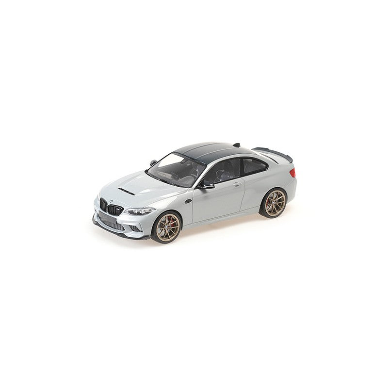 BMW M2 CS 2020 silver cu jante aurii - 1/18 Minichamps