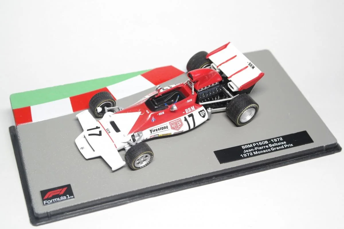 Formula 1 BRM P160B 1972 Jean-Pierre Beltoise 1972 Monaco Grand Prix cu vitrina plexiglass - 1/43 Altaya