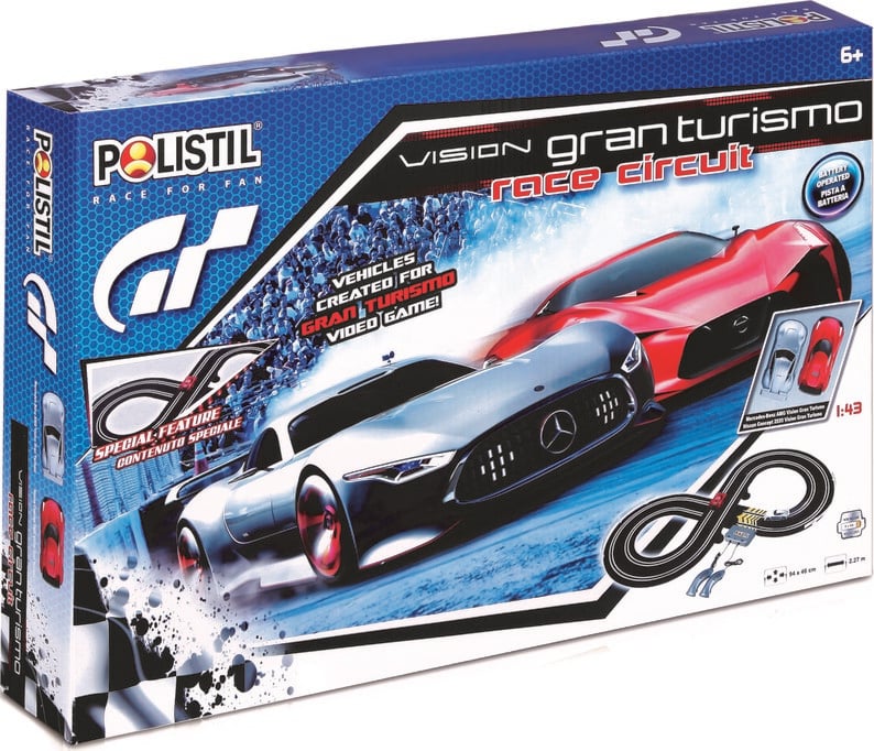 Set Circuit de curse cu 2 masinute Vision Gran Turismo - Polistil