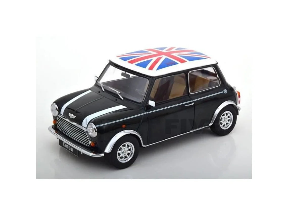 Mini Cooper verde inchis cu volan pe stanga - 1/12 KK-Scale