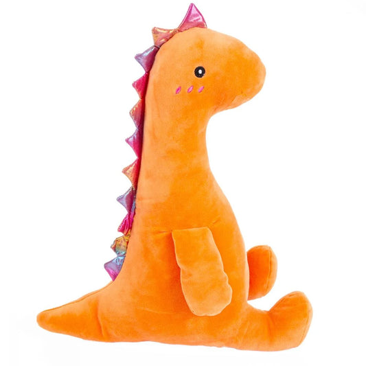 Dinozaur de plus portocaliu 46cm