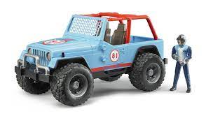 BRUDER 02541 - Jeep albastru cu sofer