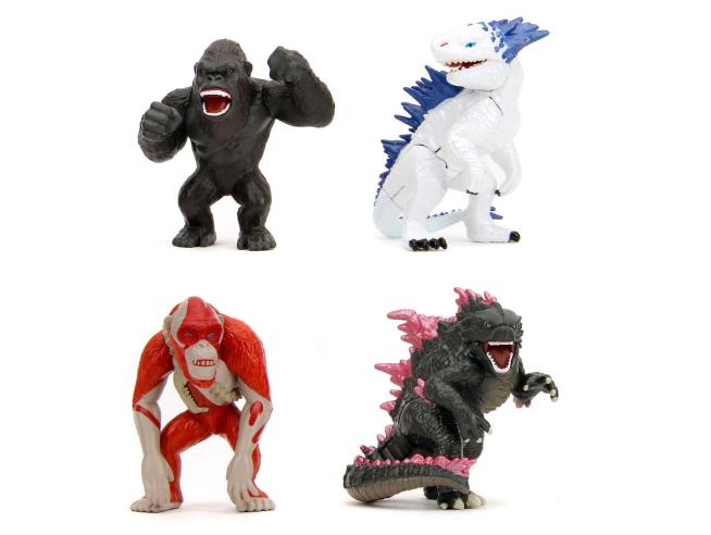 Set 4 figurine metalice 6,5cm Godzilla Kong - Jada