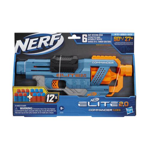 Pistol Nerf Elite Commander RD-6 cu 12 gloante