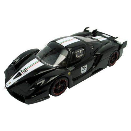 Ferrari Fxx negru #28  cu vitrina plexiglass - 1/43 Hot Wheels Elite