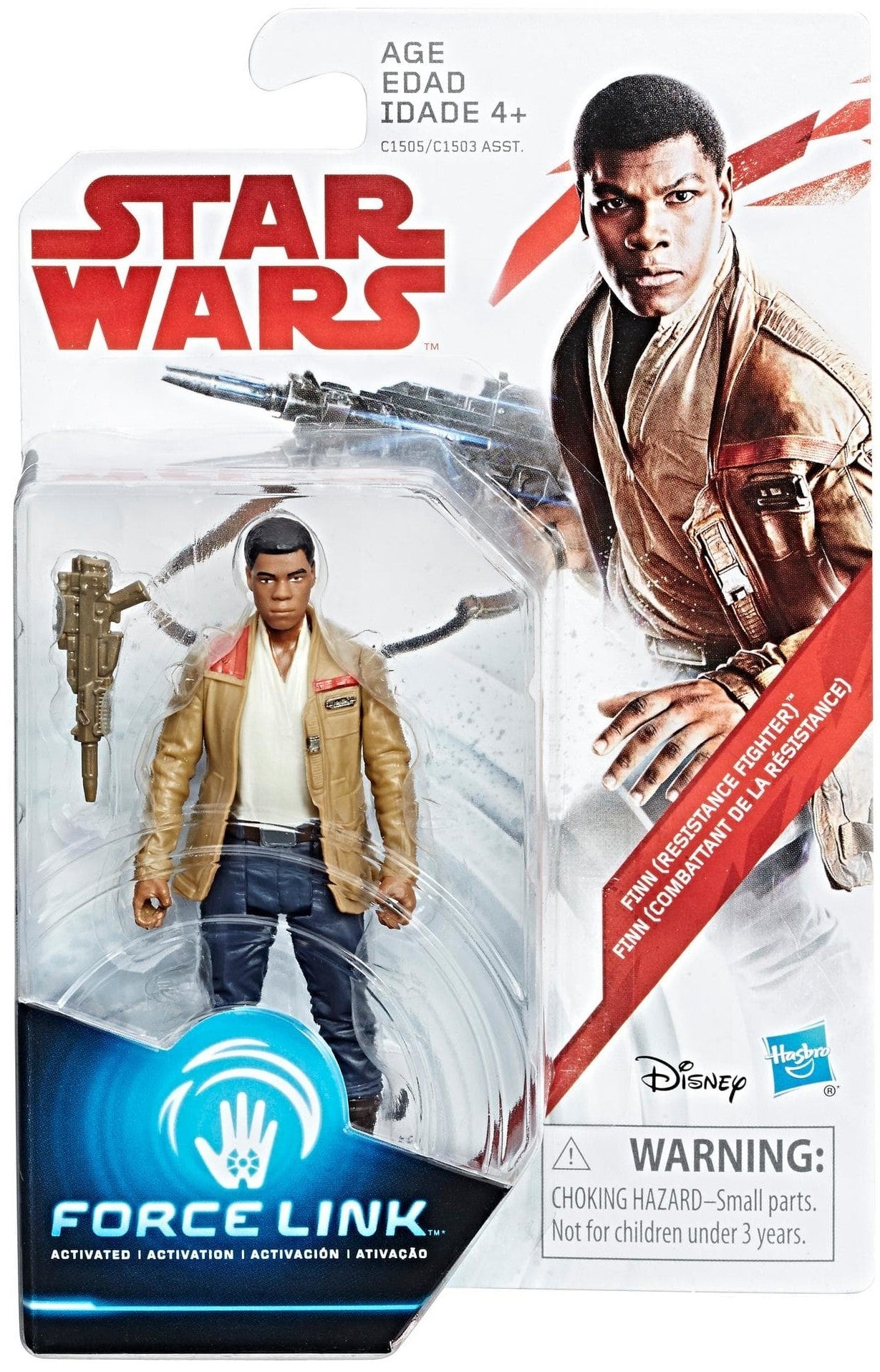 Figurina Star Wars Force Link Resistance Gighter - Finn 9,5cm