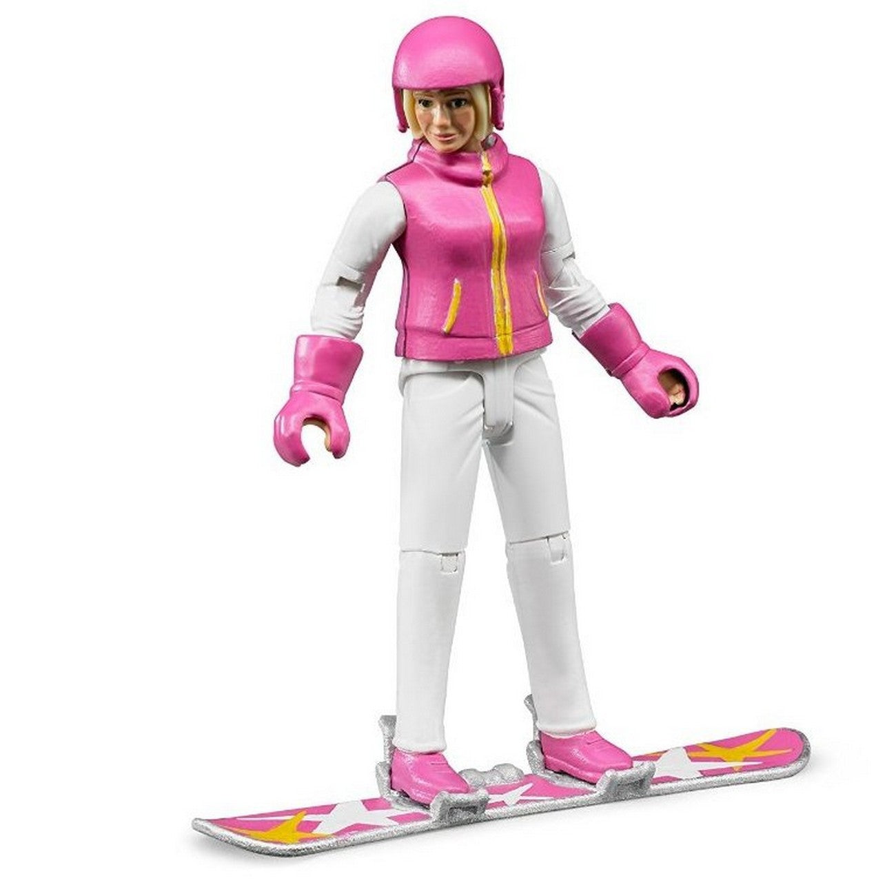 Figurina Femeie Blonda cu placa snowboard 10cm 60420 - Bruder