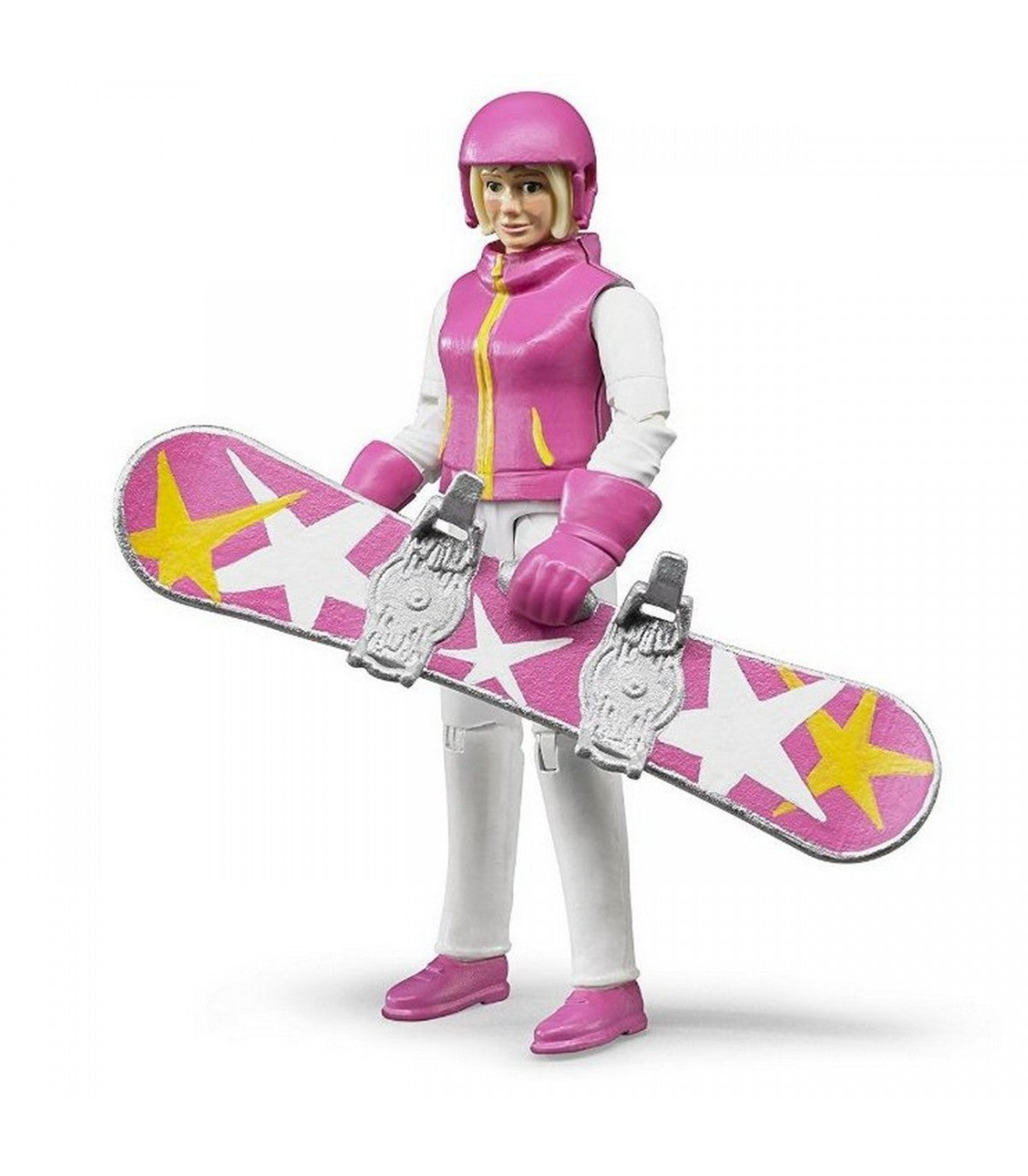 Figurina Femeie Blonda cu placa snowboard 10cm 60420 - Bruder