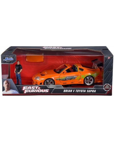 Toyota Supra cu figurina Brian - 1/24 Jada