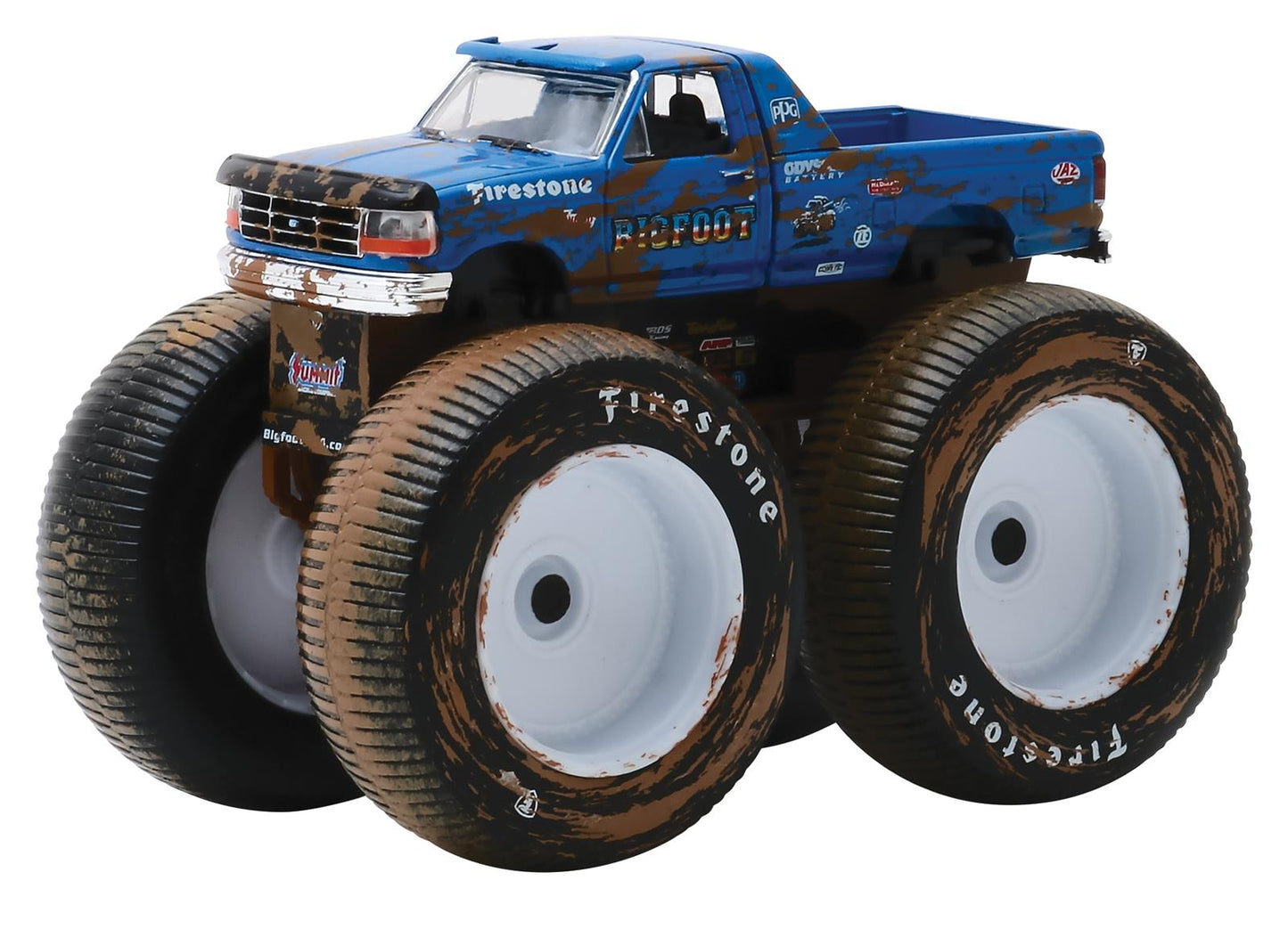 Monster Truck Ford F-250 Bigfoot 1996 murdar - 1/64 Greenlight