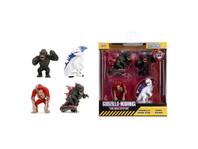 Set 4 figurine metalice 6,5cm Godzilla Kong - Jada