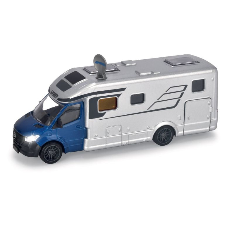 Macheta Mercedes Hymer B-Class Camper cu lumini si sunete ( metal ) - 1/43 Majorette