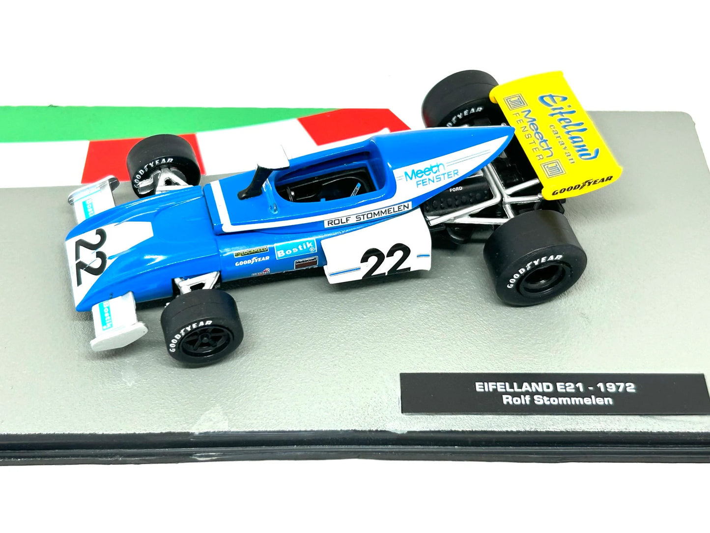 Formula 1 Eifelland E21 1972 Rolf Stommelen cu vitrina plexiglass - 1/43 Altaya