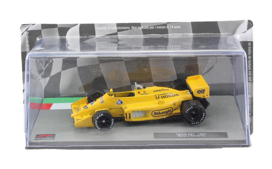 Macheta Formula1 Lotus 99T 1987 Satoru Nakajima cu vitrina plexiglass - 1/43 Altaya