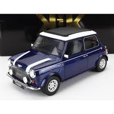 Mini Cooper albastru/alb Sunroof cu volan pe stanga - 1/12 KK-Scale