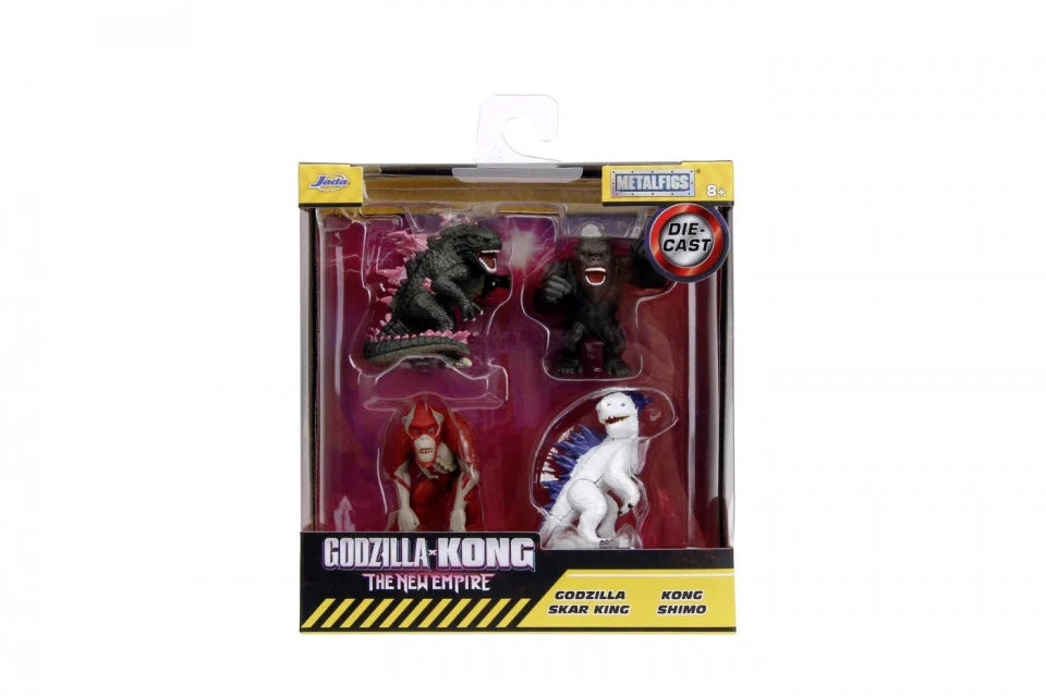 Set 4 figurine metalice 6,5cm Godzilla Kong - Jada