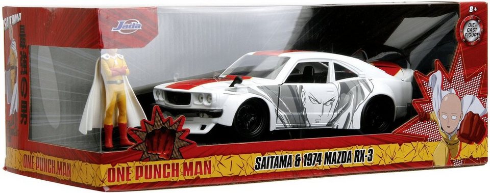 Mazda RX-3 1974 si figurina One Punch man - 1/24 Jada