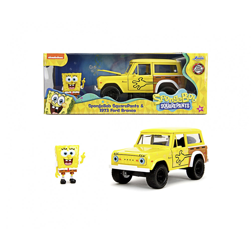 Ford Bronco 1973 si figurina SpongeBob - 1/24 Jada