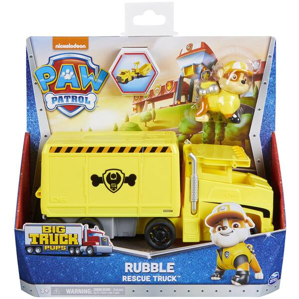 SET Figurina cu vehicul Paw Patrol - Big Truck Pups - RUBBLE