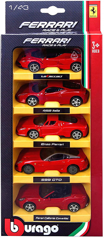 Set 5 masinute Ferrari - 1/43 Bburago