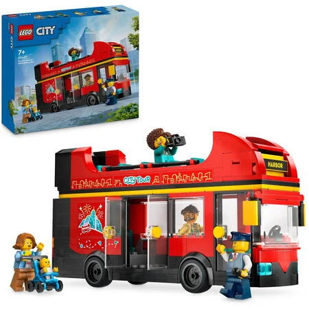 LEGO City 60407- Autobuz turistic rosu cu etaj (384 piese)