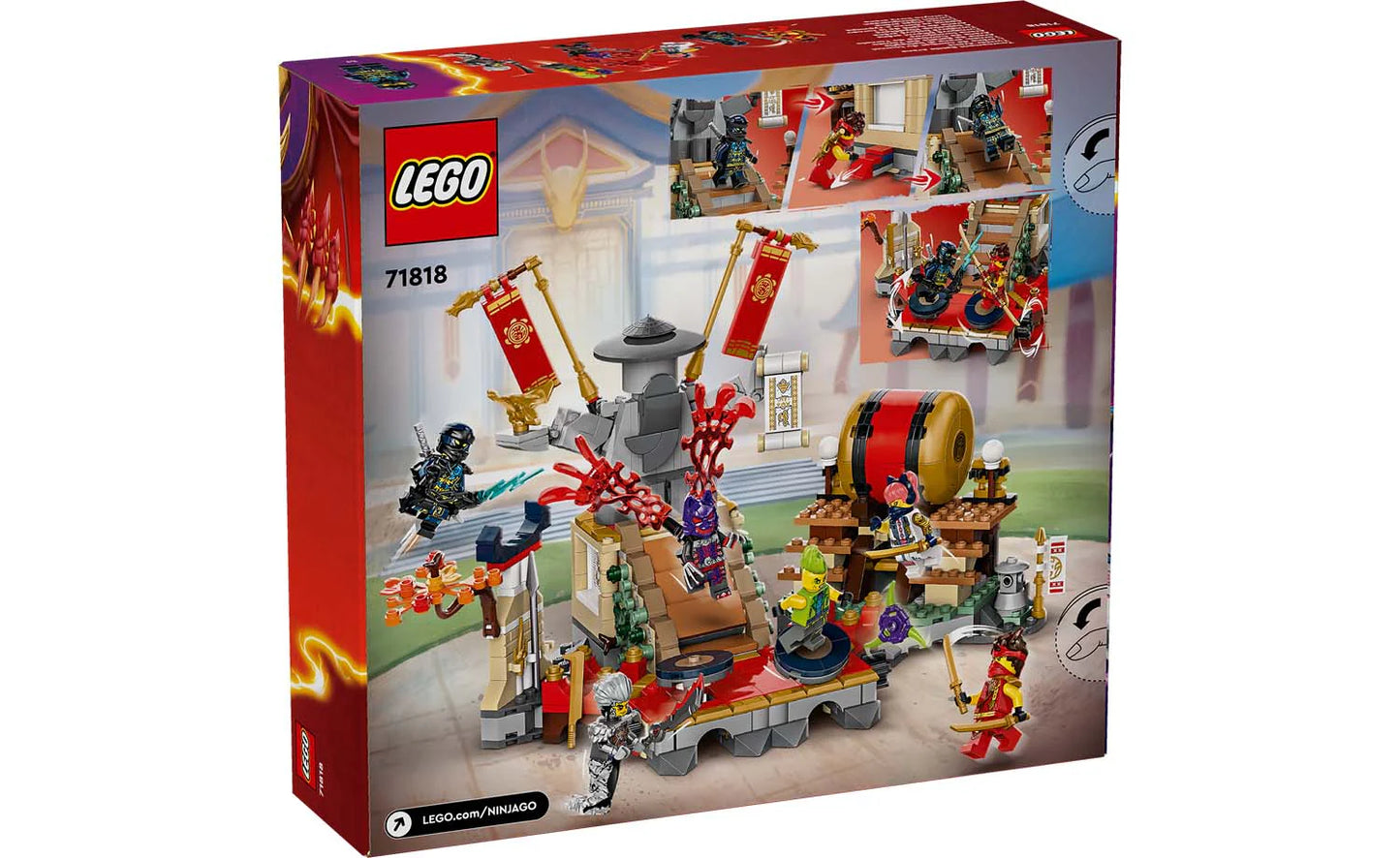 LEGO Ninjago 71818 - Arena de lupta de la turneu (659 piese)