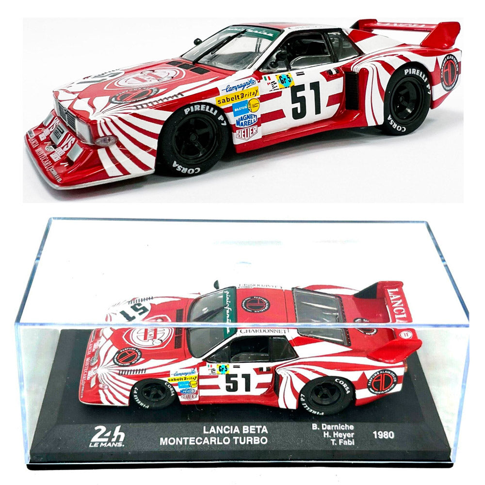 Lancia Beta Montecarlo Turbo #51 24h LeMans 1980 cu vitrina plexiglass - 1/43 Altaya