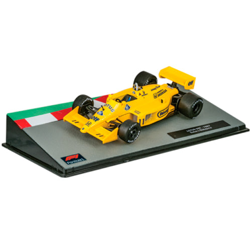 Macheta Formula1 Lotus 99T 1987 Satoru Nakajima cu vitrina plexiglass - 1/43 Altaya