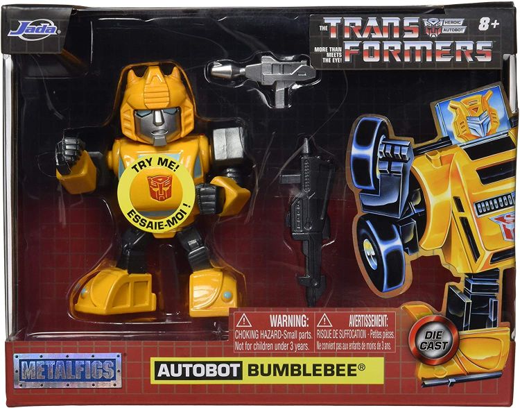 Figurina metalica Transformers Bumblebee 10cm cu accesorii- Jada